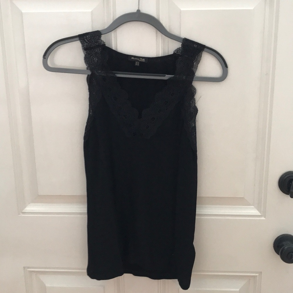 Massimo Dutti Lace Trim Tank Top. Size XS.